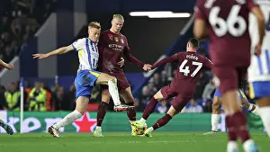 Manchester City Forward Erling Haland 9 Prints: Brighton and Hove Albion v Manchester City Premier League 09NOV24