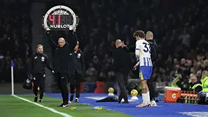 Makes His Premier League Debut Prints: Brighton and Hove Albion v Manchester City Premier League 09NOV24