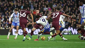 Shoots At Goal Prints: Brighton and Hove Albion v Manchester City Premier League 09NOV24