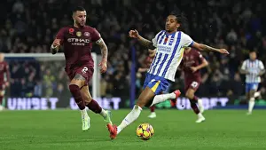 Manchester City Defender Kyle Walker 2 Prints: Brighton and Hove Albion v Manchester City Premier League 09NOV24