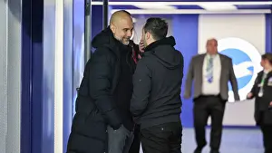 Manchester City Manager Pep Guardiola M Prints: Brighton and Hove Albion v Manchester City Premier League 25APR24