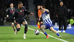 Manchester City Defender Kyle Walker 2 Prints: Brighton and Hove Albion v Manchester City Premier League 25APR24