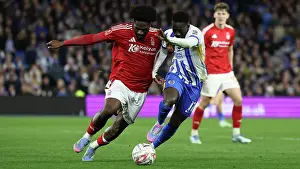 Nottingham Forest Defender Ola Aina 34 Prints: Brighton and Hove Albion v Nottingham Forest FA Cup quarter final 29MAR25
