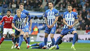 A Defensive Wall Prints: Brighton and Hove Albion v Nottingham Forest Premier League 10MAR24