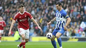 Nottingham Forest Forward Chris Wood 11 Prints: Brighton and Hove Albion v Nottingham Forest Premier League 10MAR24