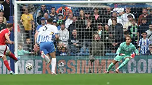 Takes A Penalty And Prints: Brighton and Hove Albion v Nottingham Forest Premier League 22SEP24