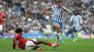 Evades A Challenge Prints: Brighton and Hove Albion v Nottingham Forest Premier League 22SEP24