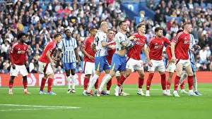 Jostles For Position Prints: Brighton and Hove Albion v Nottingham Forest Premier League 22SEP24
