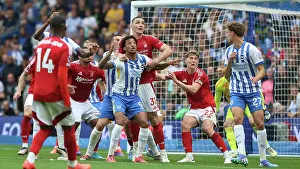 Jostles For Position Prints: Brighton and Hove Albion v Nottingham Forest Premier League 22SEP24