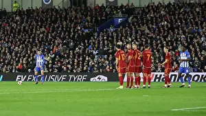 Awarded A Freekick Prints: Brighton and Hove Albion v AS Roma Europa League - Round of 16, leg 2 of 2 14MAR24