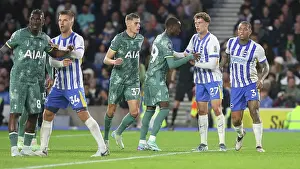 Jostles For Position Prints: Brighton and Hove Albion v Tottenham Hotspur Premier League 06OCT24