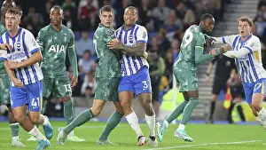 Jostles For Position Prints: Brighton and Hove Albion v Tottenham Hotspur Premier League 06OCT24