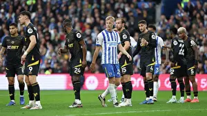 Jostles For Position Prints: Brighton and Hove Albion v Wolverhampton Wanderers Premier League 26OCT24