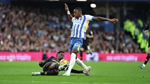 Evades A Challenge Prints: Brighton and Hove Albion v Wolverhampton Wanderers Premier League 26OCT24