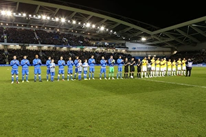 Brighton & Hove Albion vs. Derby County: United Team Line-Up and Pre-Match Applause - Sky Bet Championship (3rd March 2015)
