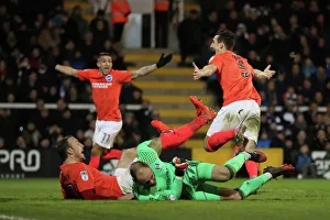 And Celebrates Prints: Brighton and Hove Albion vs. Fulham: EFL Sky Bet Championship Clash at Craven Cottage (02JAN17) - Intense Match Action