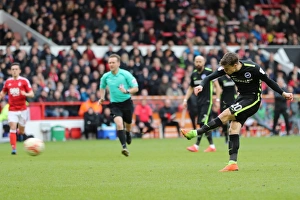 Brighton and Hove Albion vs. Nottingham Forest: EFL Sky Bet Championship Clash at City Ground (04MAR17) - Intense Match Action