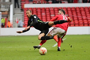 Brighton and Hove Albion vs. Nottingham Forest: EFL Sky Bet Championship Clash at City Ground (04MAR17) - Intense Action from the Football Field