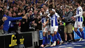 And Celebrates Prints: Brighton and Hove Albion vs. West Ham United: Premier League Clash at American Express Community Stadium (October 5)
