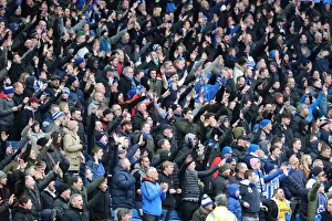Brighton and Hove Albion vs Arsenal: Passionate North Stand Fans (04MAR18)