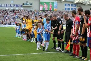 Images Dated 6th August 2017: Brighton and Hove Albion vs Atletico de Madrid: Pre-Season Showdown at the American Express