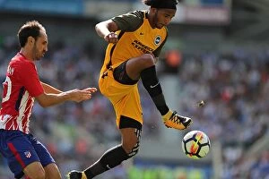 Images Dated 6th August 2017: Brighton & Hove Albion vs Atletico Madrid: Isaiah Brown's Action-Packed Performance (06AUG17)