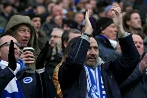Images Dated 21st February 2015: Brighton & Hove Albion vs. Birmingham City: Clash at the Amex, 21st February 2015