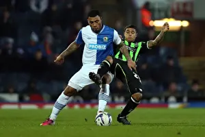 Blackburn Rovers - 22-01-2013 Prints: Brighton & Hove Albion vs Blackburn Rovers: Kazim-Richards and Bridcutt in Intense Possession Battle