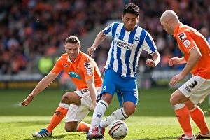Images Dated 17th March 2012: Brighton & Hove Albion vs. Blackpool: 2011-12 Away Game Highlights (Blackpool)