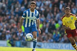 Images Dated 2nd April 2016: Brighton & Hove Albion vs. Burnley: Connor Goldson's Defensive Stand at American Express Community