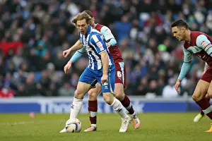 2013 Prints: Brighton & Hove Albion vs Burnley: Craig Mackail-Smith in Action