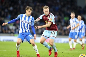 Burnley 16DEC17 Prints: Brighton & Hove Albion vs. Burnley: March vs. Arfield in Intense Midfield Battle (16DEC17)