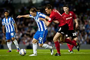 Cardiff City - 21-08-2012 Prints: Brighton & Hove Albion vs. Cardiff City: Mackail-Smith and Turner in Action (August 2012)