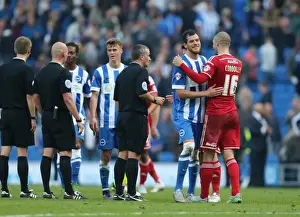 Cardiff City Prints: Brighton and Hove Albion vs. Cardiff City: Sky Bet Championship Clash, October 2015