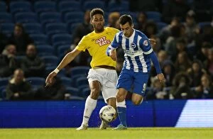 Images Dated 3rd March 2015: Brighton & Hove Albion vs Derby County: Sam Baldock's Thrilling Performance in the Sky Bet