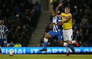 Images Dated 3rd March 2015: Brighton & Hove Albion vs Derby County: Chris O'Grady's Action-Packed Performance in the Sky Bet
