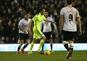 Derby County 12DEC15 Prints: Brighton and Hove Albion vs. Derby County: Intense Championship Clash at iPro Stadium (12DEC15)