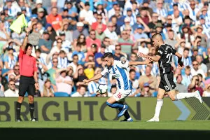Fulham 01SEP18 Collection: Brighton and Hove Albion vs. Fulham: Premier League Showdown at American Express Community Stadium