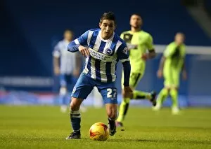 Images Dated 23rd January 2016: Brighton and Hove Albion vs. Huddersfield Town: A Fierce Championship Clash (23/01/2016)