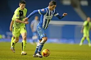 Images Dated 23rd January 2016: Brighton and Hove Albion vs. Huddersfield Town: A Fight in the Championship (January 23, 2016)