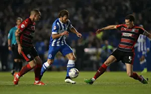 Brighton & Hove Albion vs Huddersfield Town: Inigo Calderon in Action (Sky Bet Championship, 14APR15)
