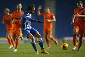 Images Dated 21st January 2015: Brighton & Hove Albion vs Ipswich Town: Inigo Calderon's Action-Packed Performance in the Sky Bet