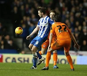 Images Dated 29th December 2015: Brighton and Hove Albion vs. Ipswich Town: A Fight in the Sky Bet Championship (29DEC15)