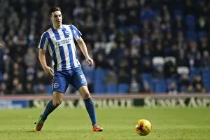 Images Dated 14th February 2017: Brighton & Hove Albion vs Ipswich Town: Lewis Dunk's Defensive Battle in the EFL Sky Bet
