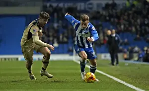 Brighton & Hove Albion vs Leeds United: Joe Bennett in Action, 24 February 2015