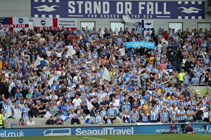 Manchester City 12AUG17 Prints: Brighton and Hove Albion vs Manchester City: Premier League Showdown at American Express Community Stadium (August 12)