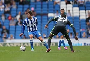 Images Dated 18th October 2014: Brighton and Hove Albion vs. Middlesbrough: Clash at the American Express Community Stadium