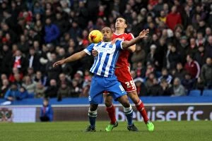 Images Dated 7th February 2015: Brighton & Hove Albion vs. Nottingham Forest: A Home Battle from the 2014-15 Season (07FEB15)