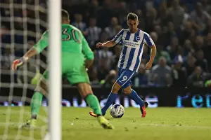 Nottingham Forest 12AUG16 Prints: Brighton & Hove Albion vs. Nottingham Forest: Sam Baldock in Action