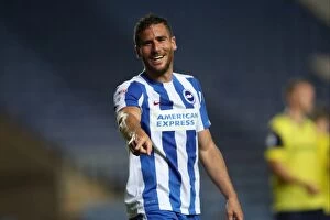 Images Dated 23rd August 2016: Brighton and Hove Albion vs. Oxford United: Intense EFL Cup Clash at Kassam Stadium, August 2016